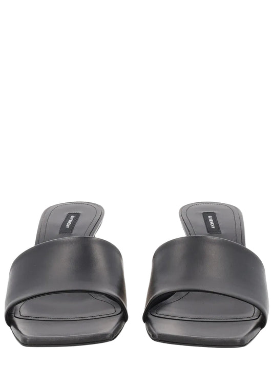 Mule Con Tacco "Tape" In Pelle