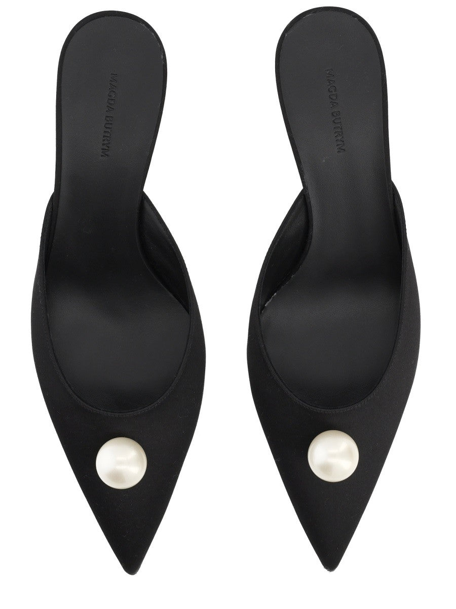 MULE IN SETA CON PERLA