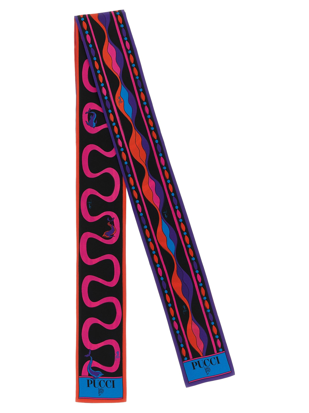 Multicolor print mix scarf