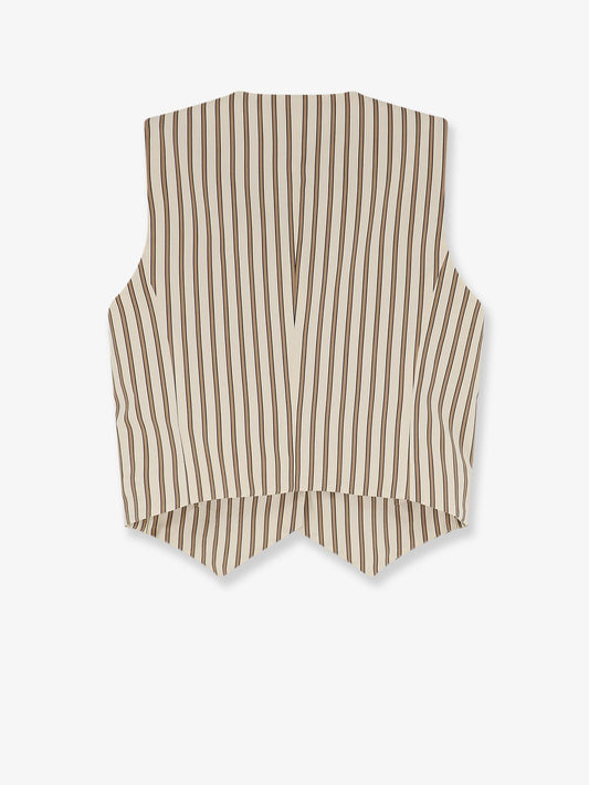 Mxmfauno striped cotton and silk vest
