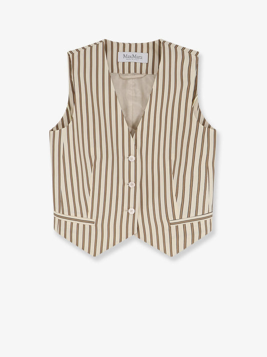 Mxmfauno striped cotton and silk vest