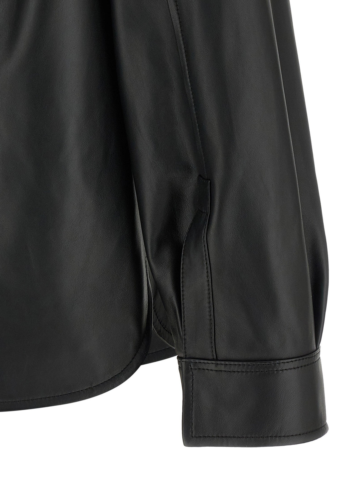Nappa leather overshirt