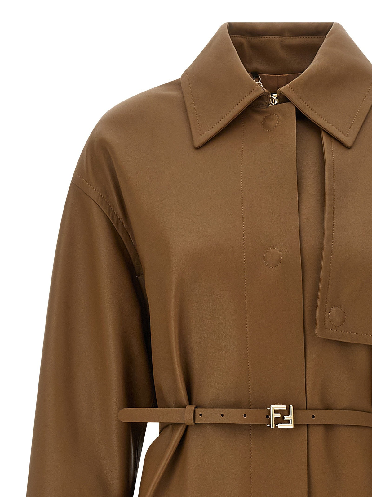 Nappa trench coat