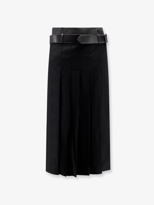 Nayla pleated wool trousers skirt