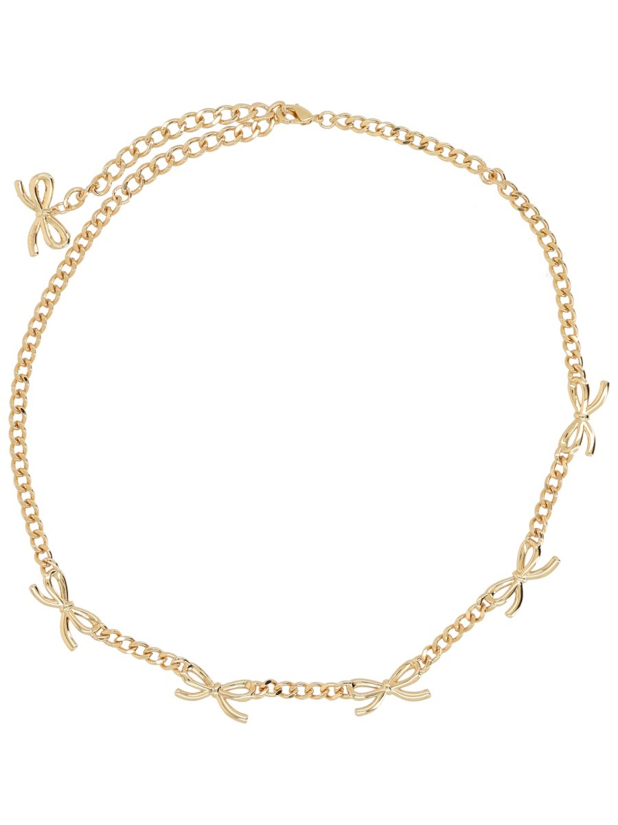NECKLACE WITH BOWS AND CRYSTALS