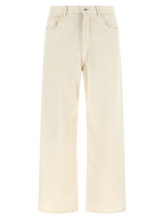 Noil silk pants