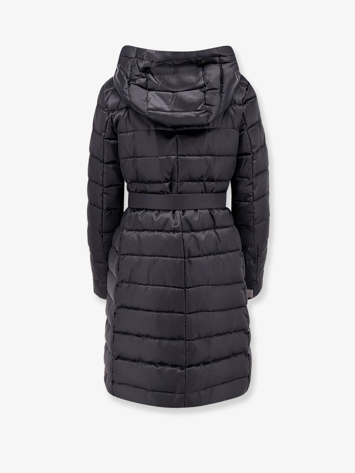 Novef The Cube long down jacket with belt