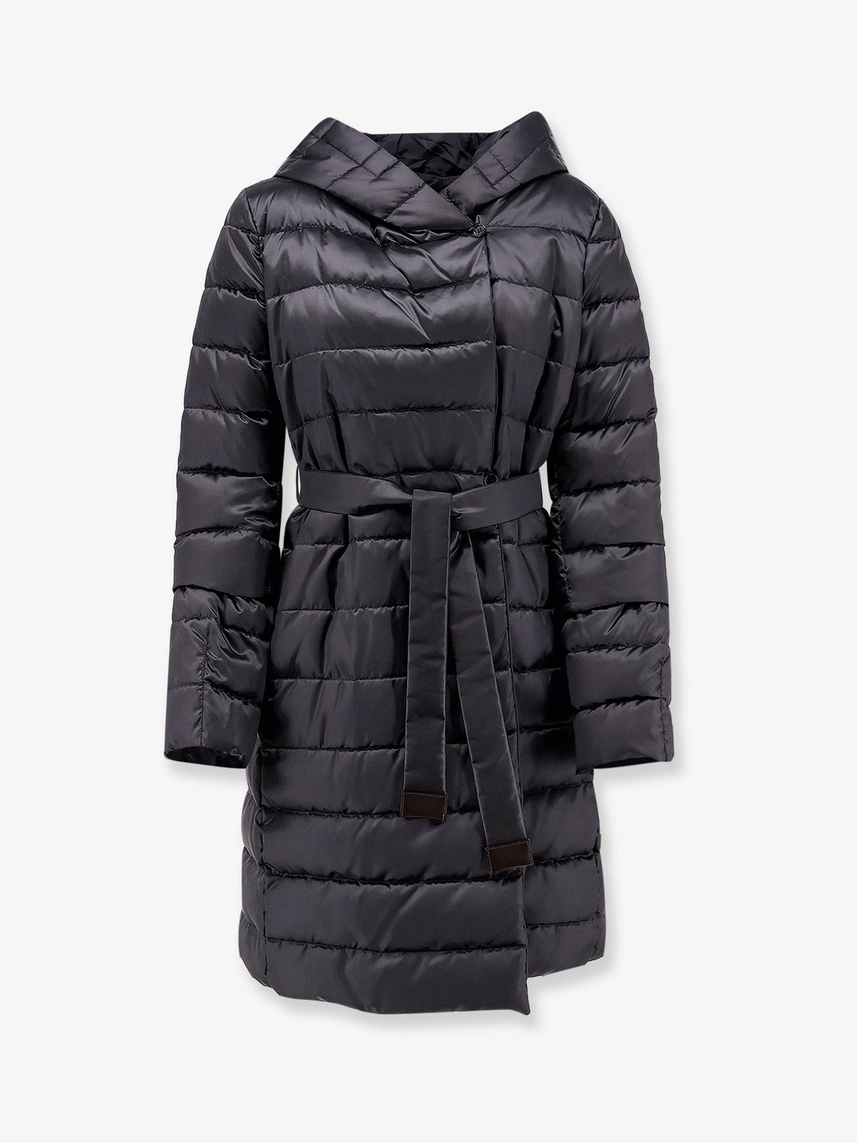 Novef The Cube long down jacket with belt