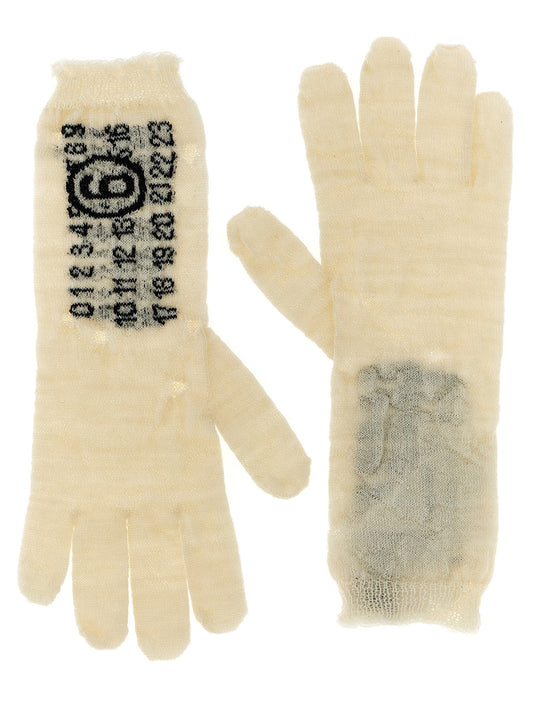 'Numeric signature MM6' gloves