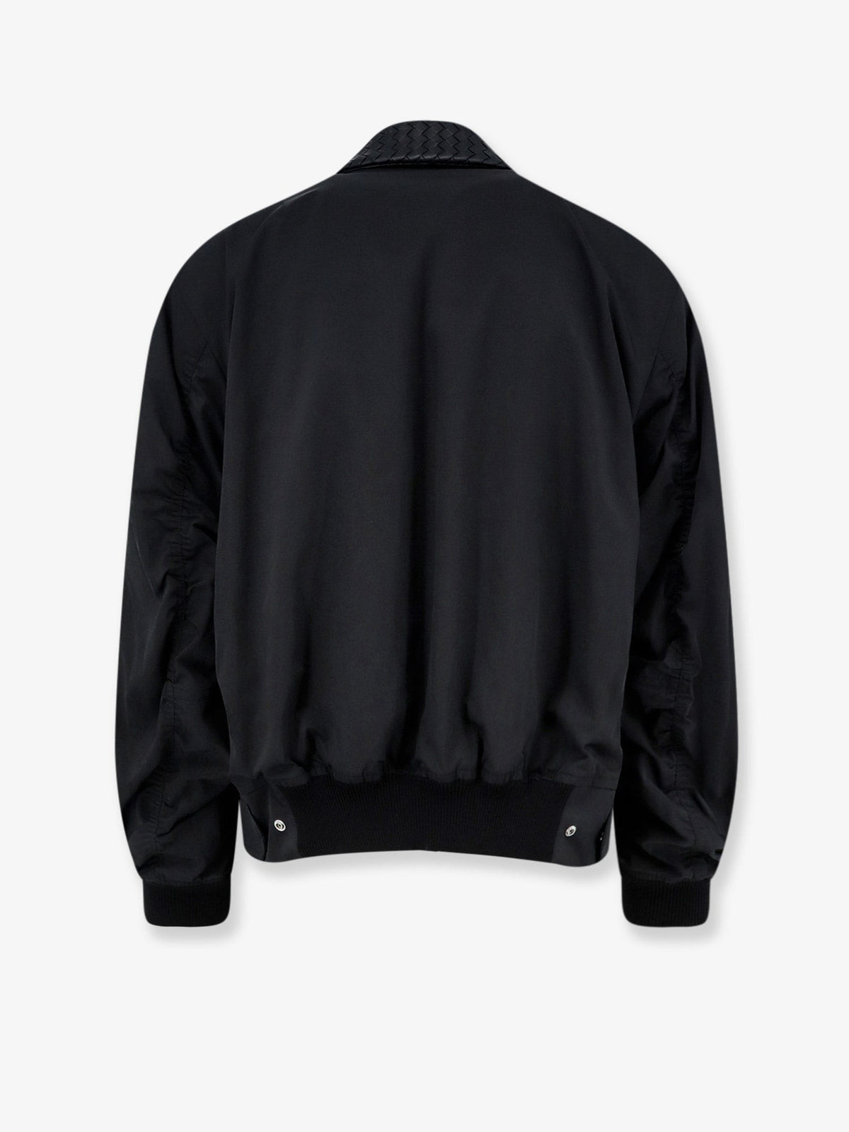 Nylon and cotton jacket with Intrecciato details
