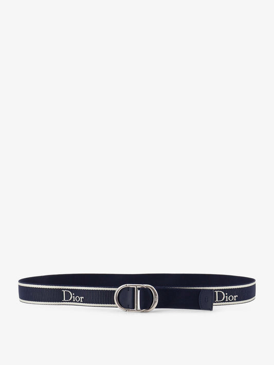 Nylon belt with embroidered logo