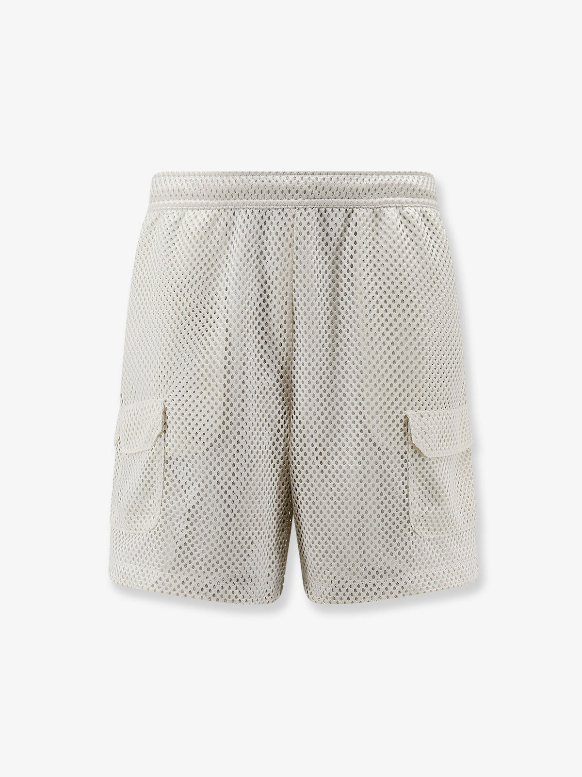 Nylon bermuda shorts with logo patch