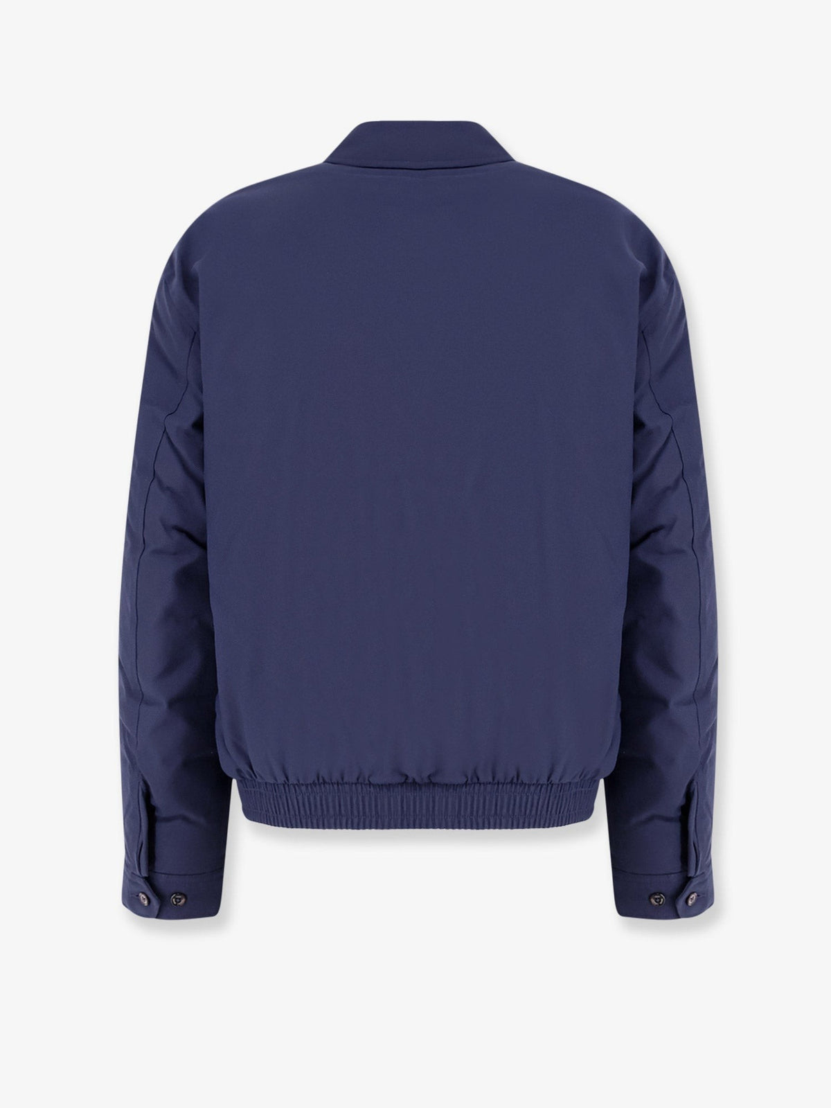 Nylon down jacket with contrasting embroidered logo