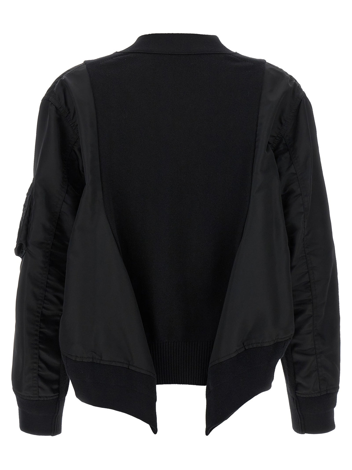 Nylon insert cardigan