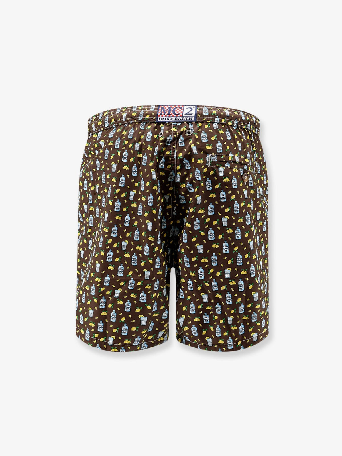 Nylon swim shorts with all-over micro pattern