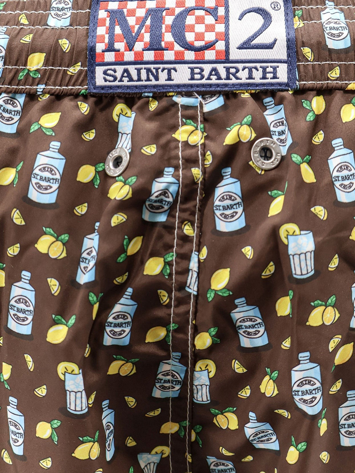 Nylon swim shorts with all-over micro pattern