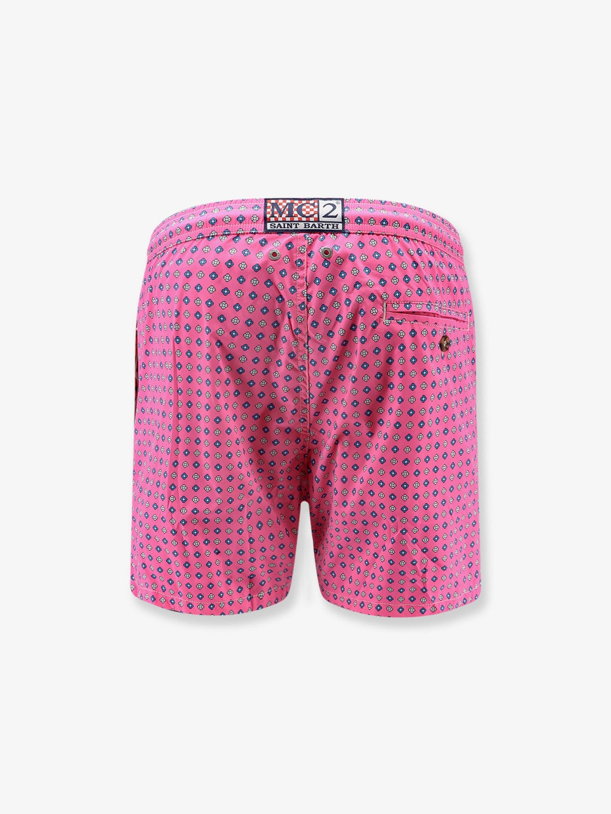 Nylon swim shorts with an all-over micro pattern