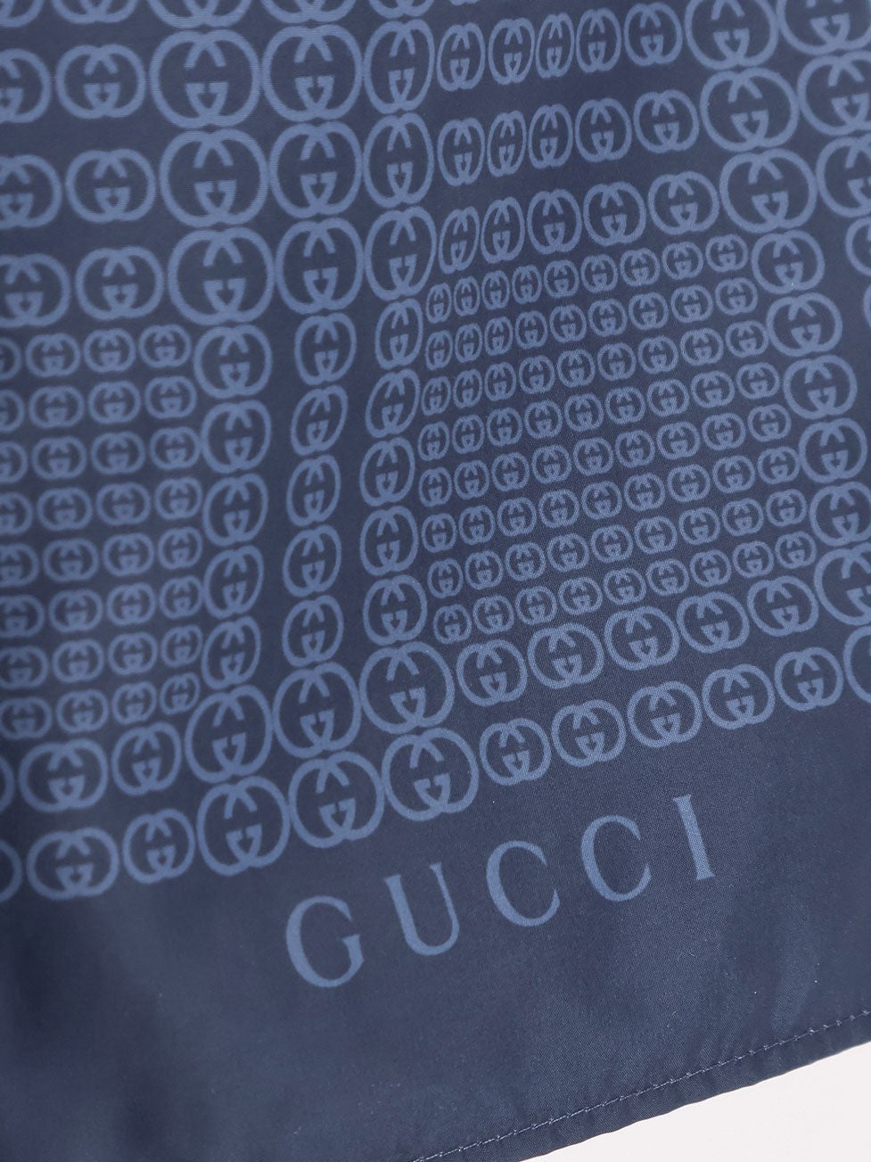 Nylon swim trunks with all-over Gucci Incrocio print