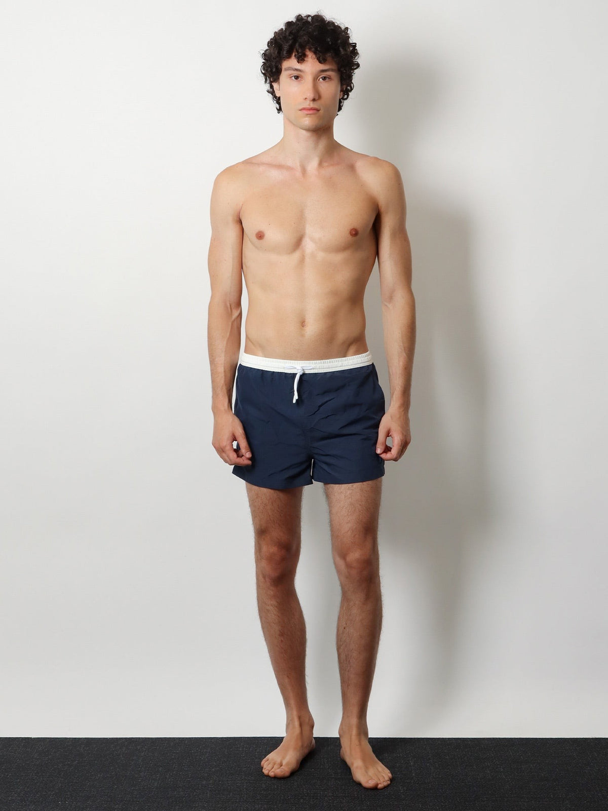 Nylon swimsuit with tone-on-tone logo
