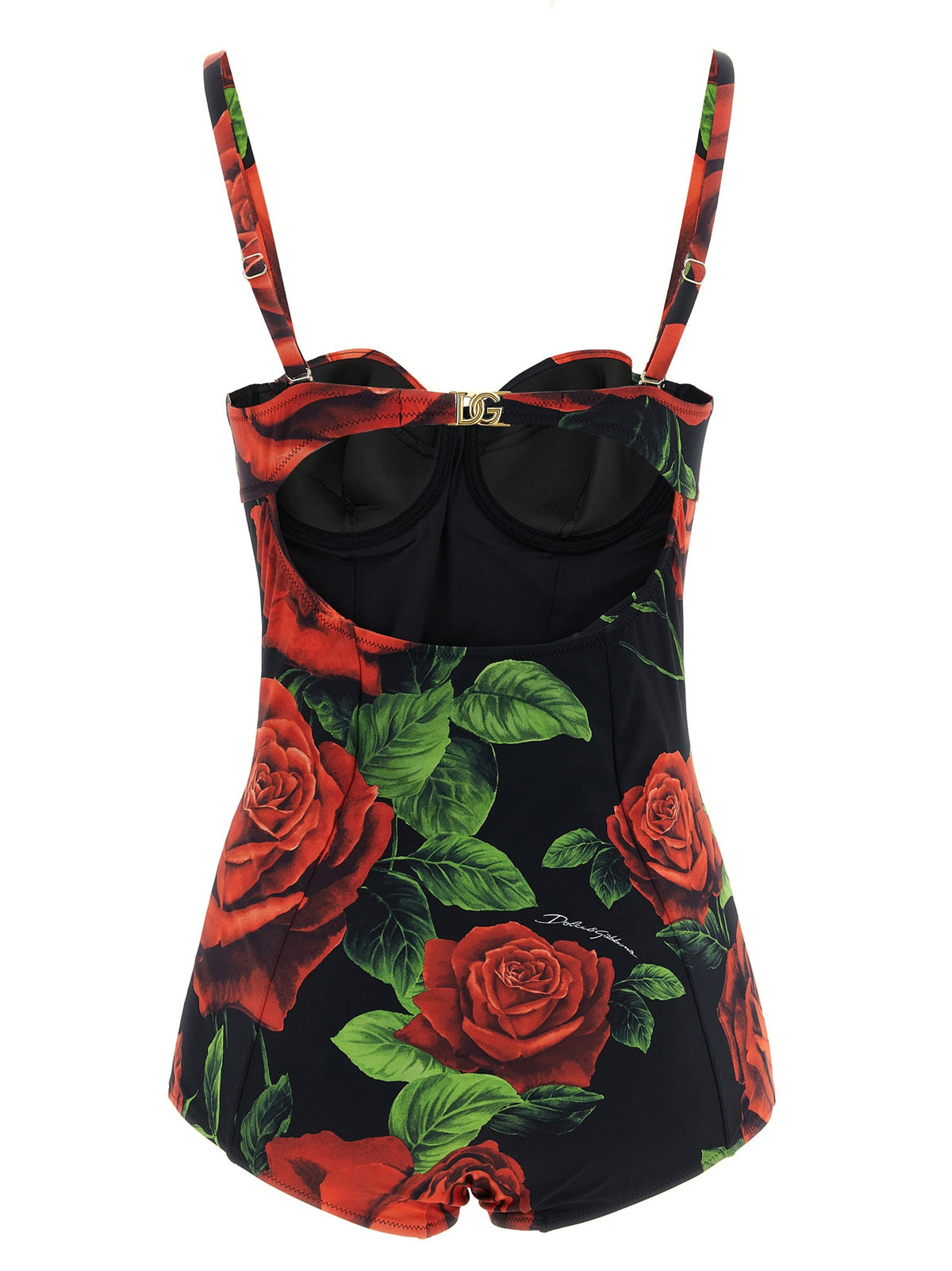 One-piece swimsuit with balcony