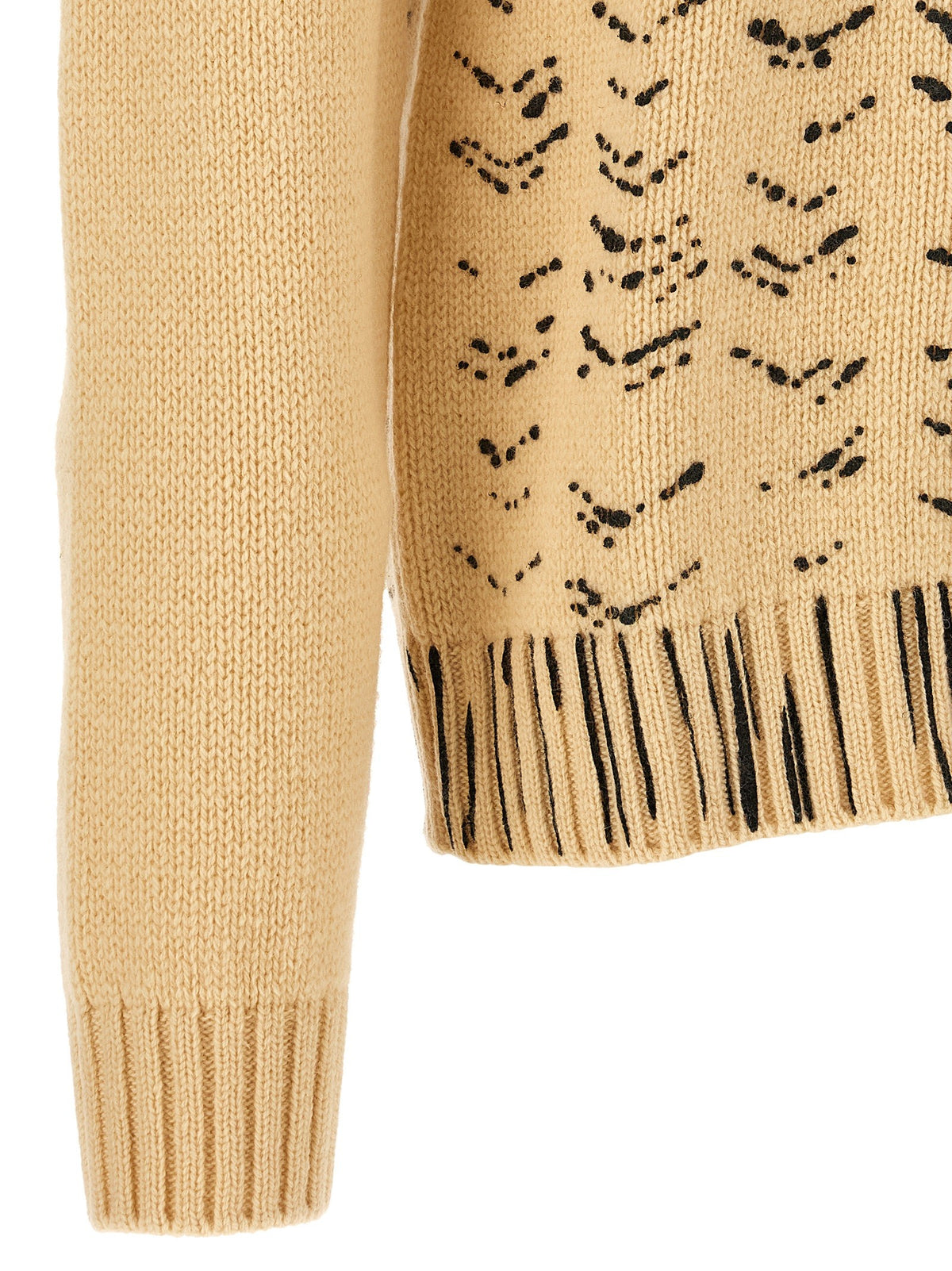 Openwork knit cardigan