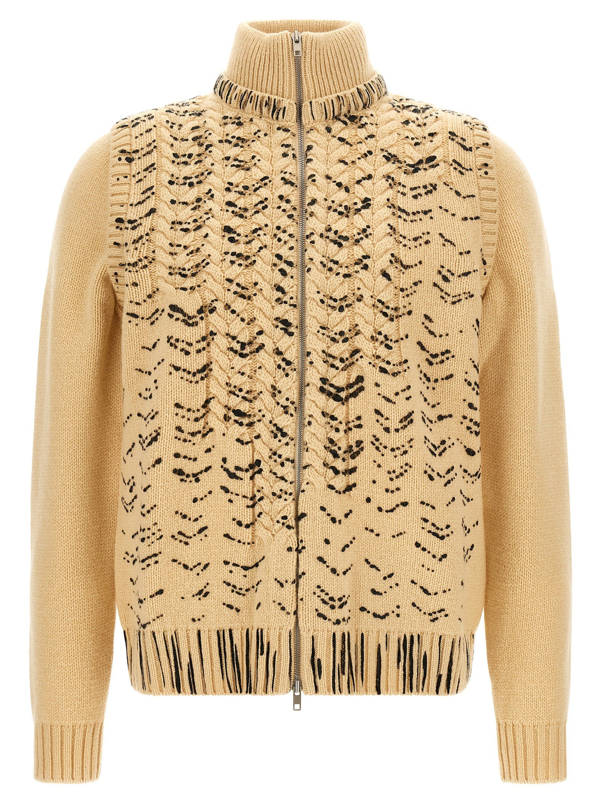 Openwork knit cardigan