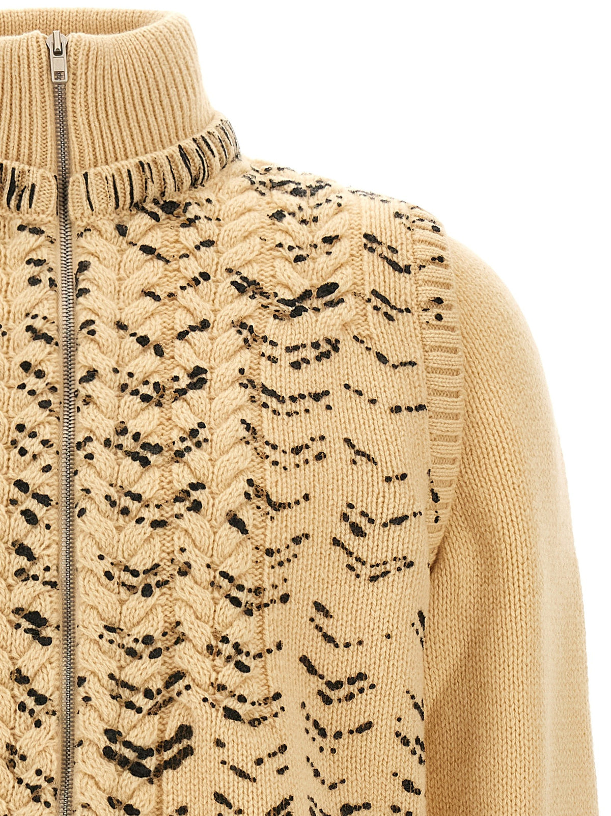 Openwork knit cardigan
