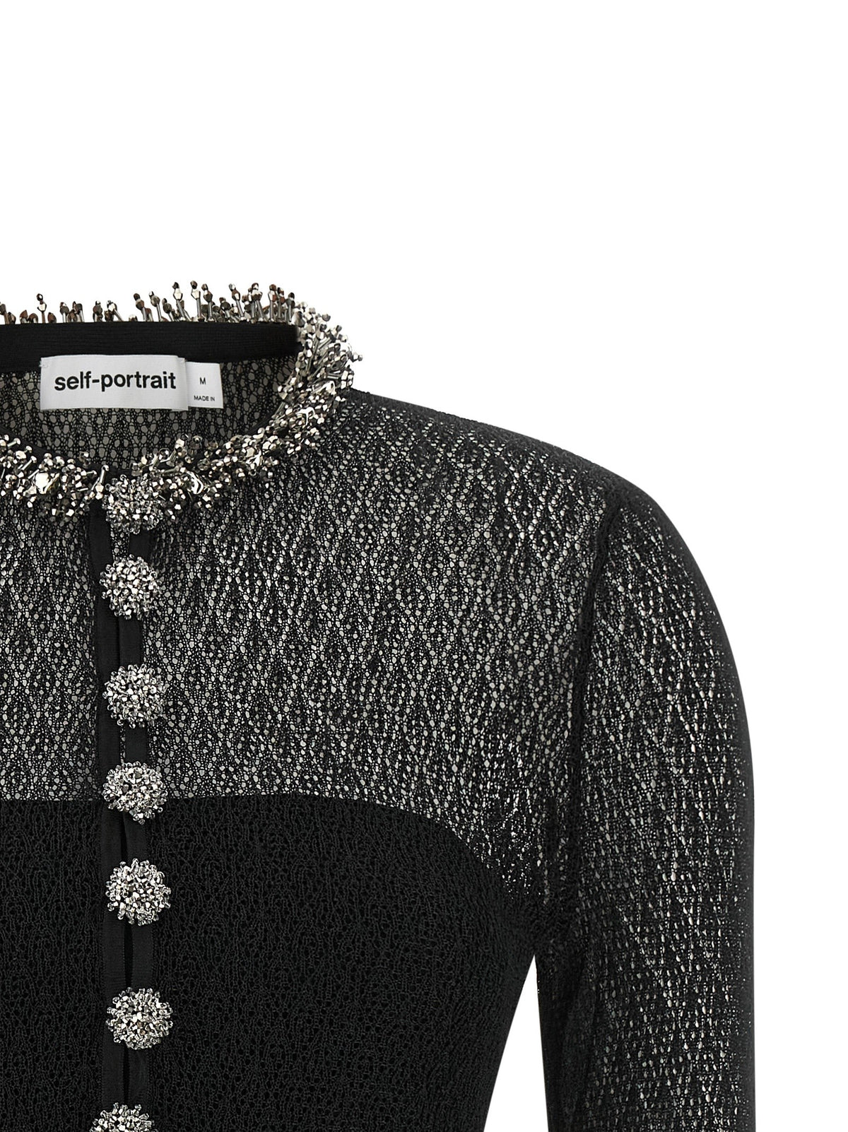 Openwork knitted bodysuit