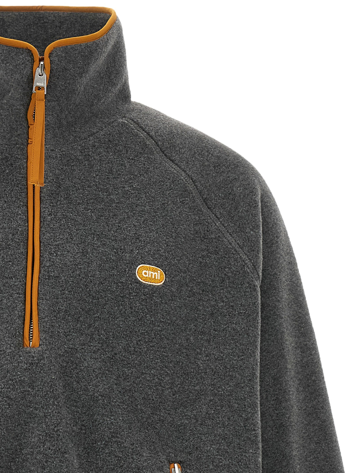 Orange grey vareuse sweatshirt