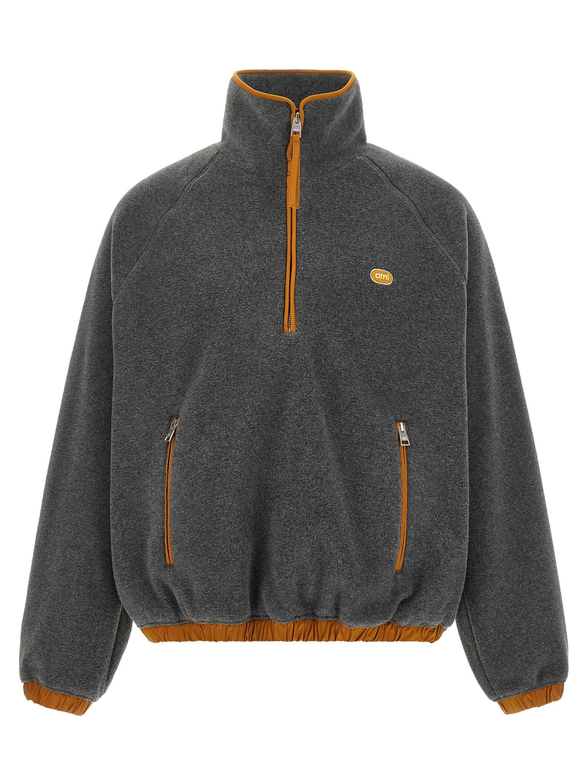 Orange grey vareuse sweatshirt
