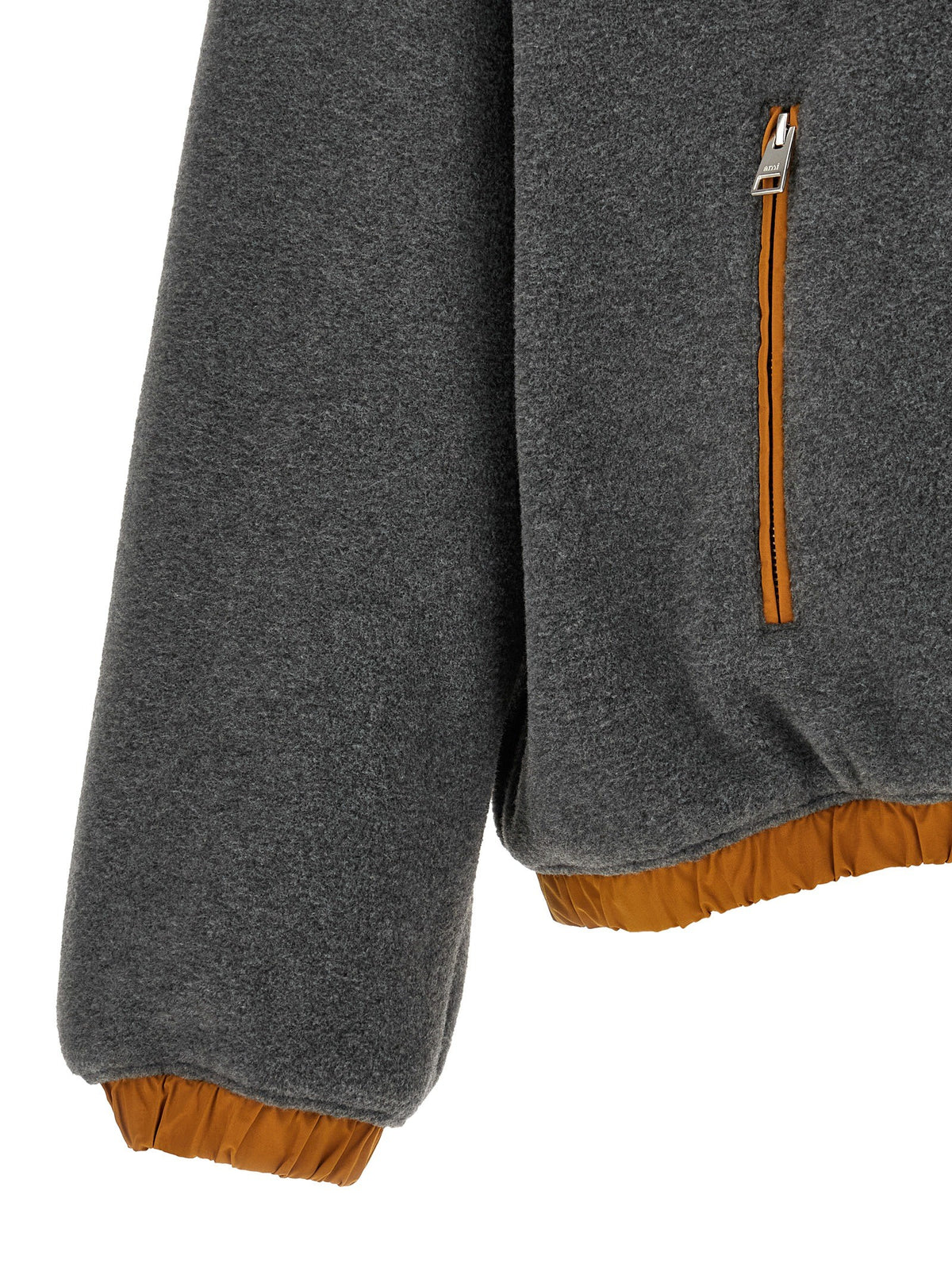Orange grey vareuse sweatshirt
