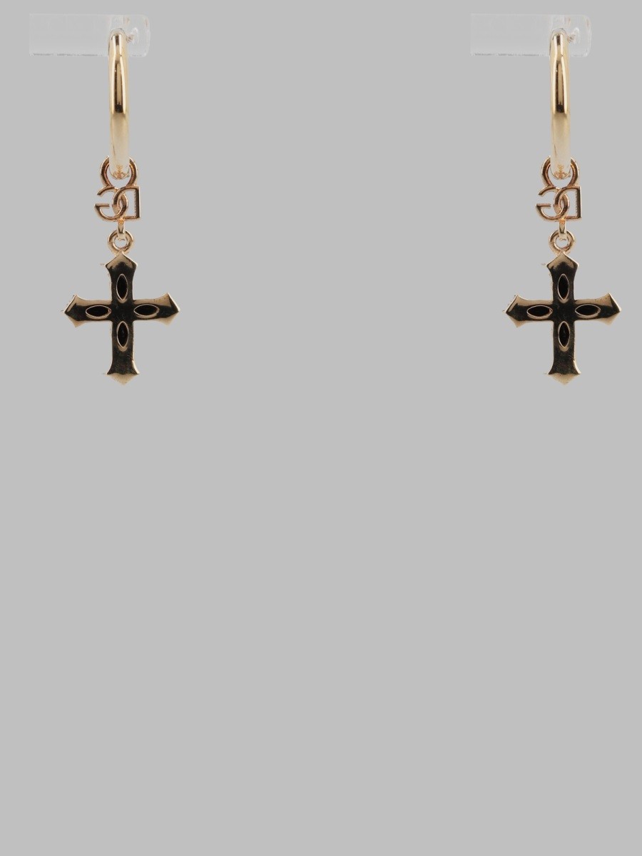 Orecchini Creola Con Croci E Strass