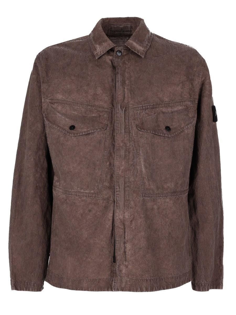Overshirt In Velluto a Coste