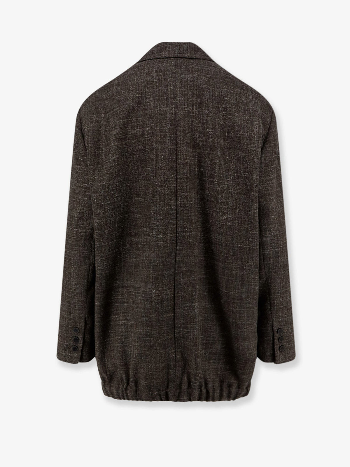 Oversize wool and linen blend blazer