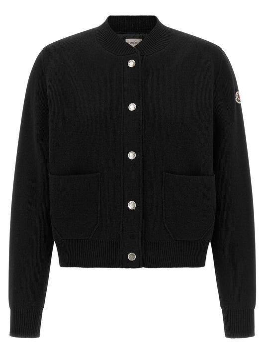 Padded back cardigan
