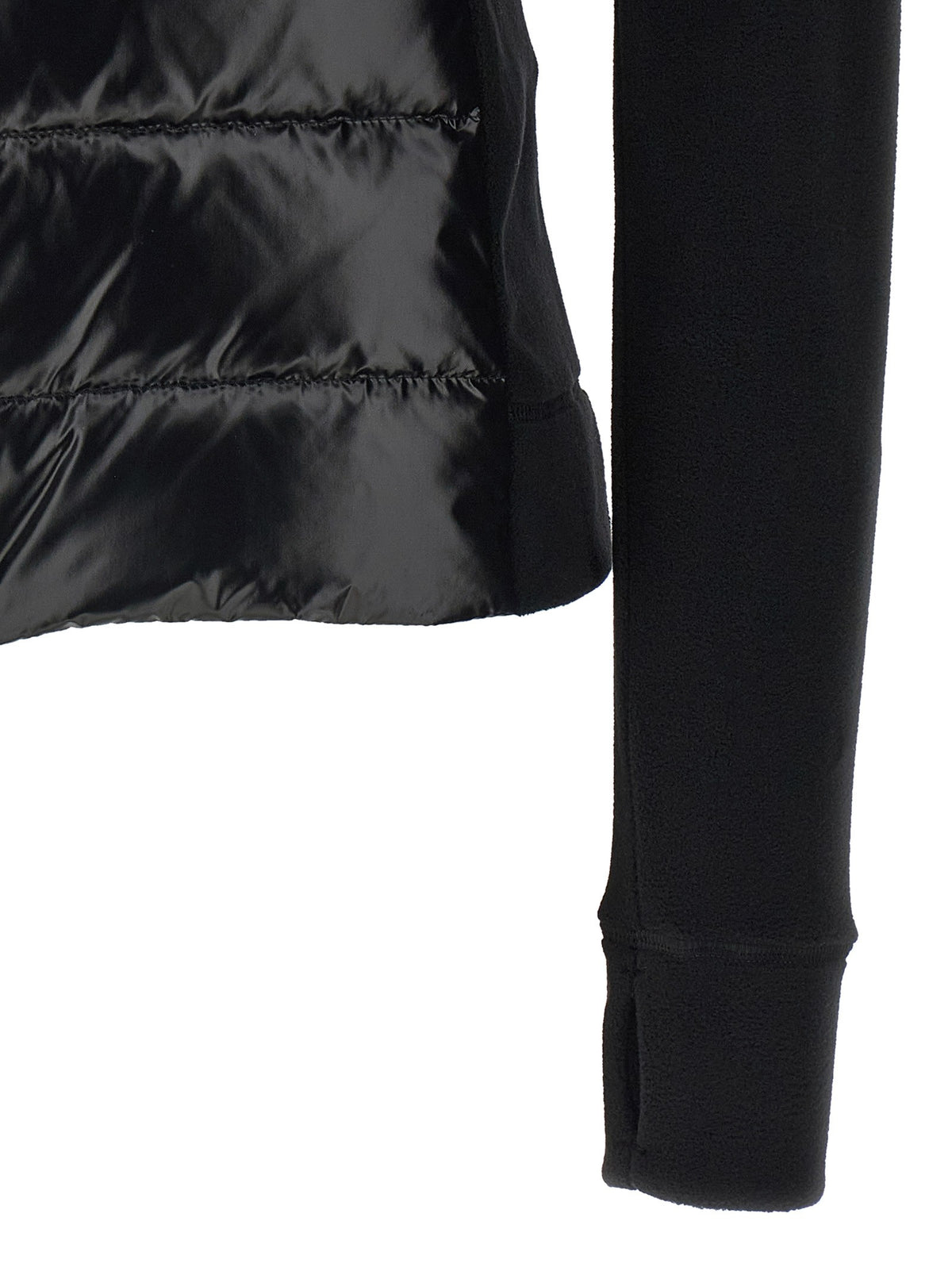 Padded cardigan with hood and zip