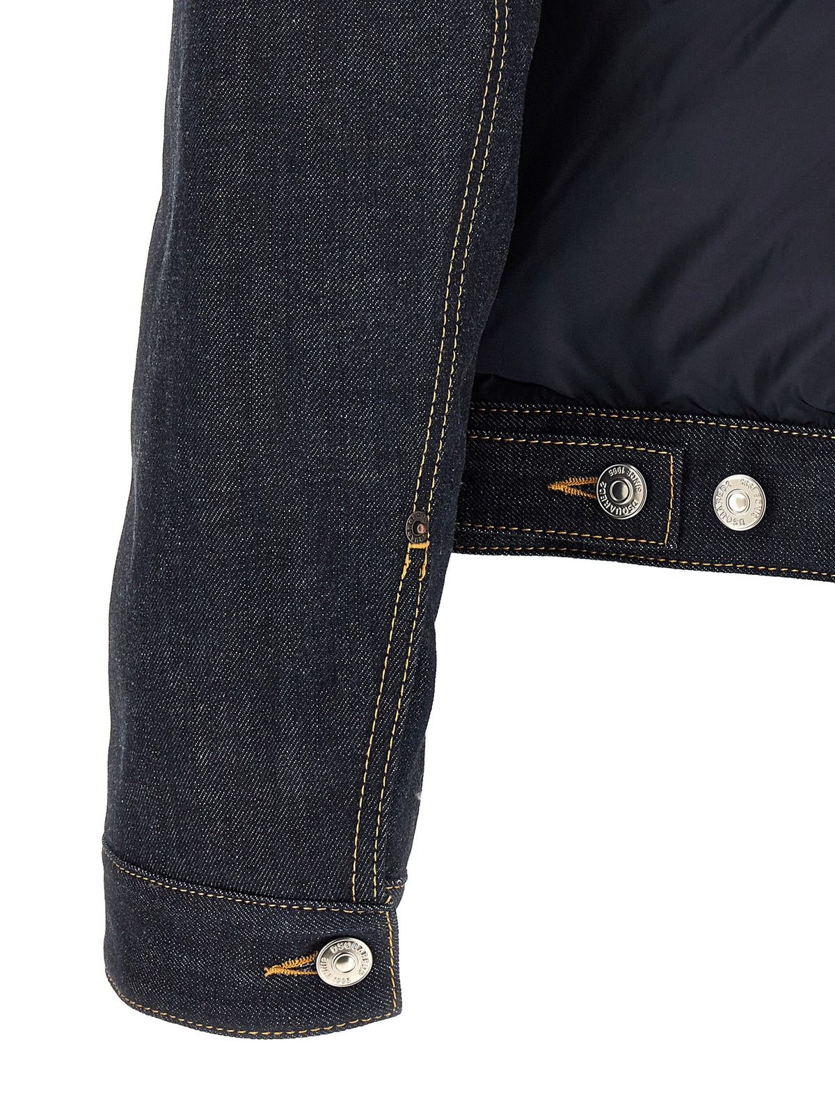Padded 'Hybrid' trucker jacket