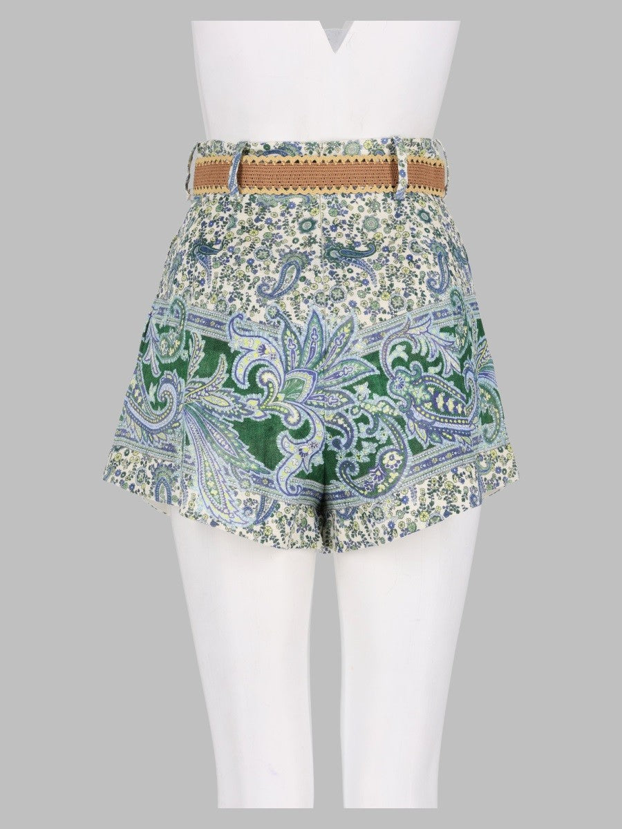 paisley ottie tuck shorts