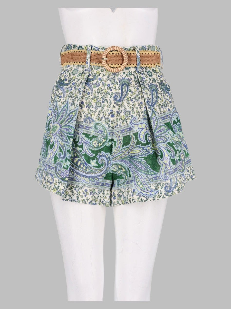 paisley ottie tuck shorts