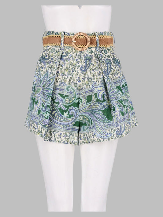 paisley ottie tuck shorts