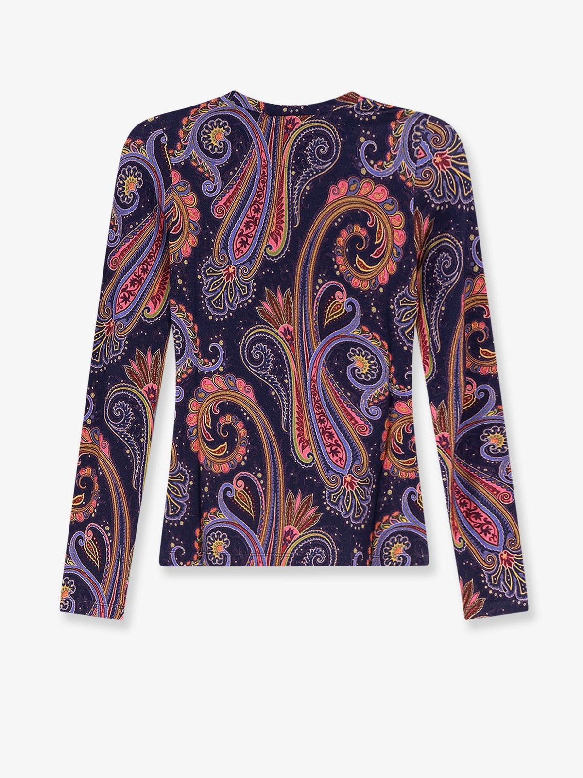 Paisley viscose and wool t-shirt