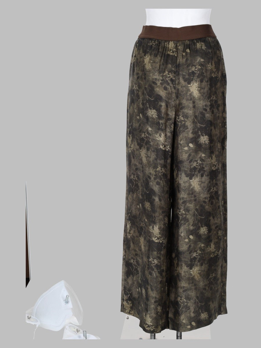 Pantalone Ampio In Viscosa E Cupro
