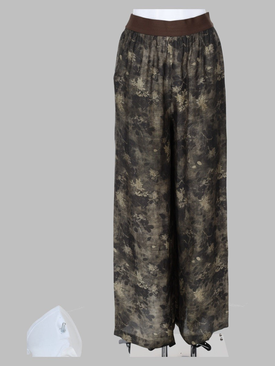 Pantalone Ampio In Viscosa E Cupro