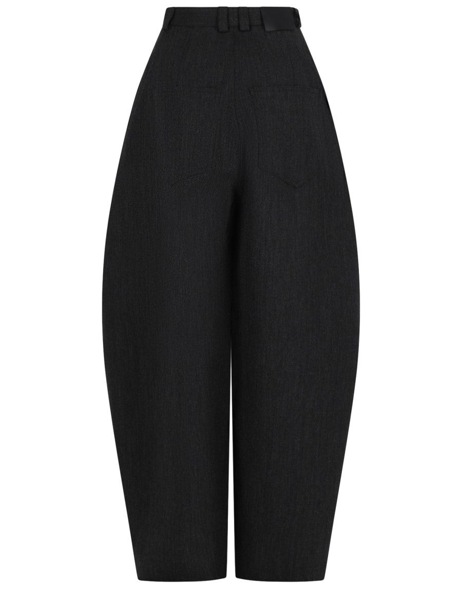 Pantalone Barrel In Lana