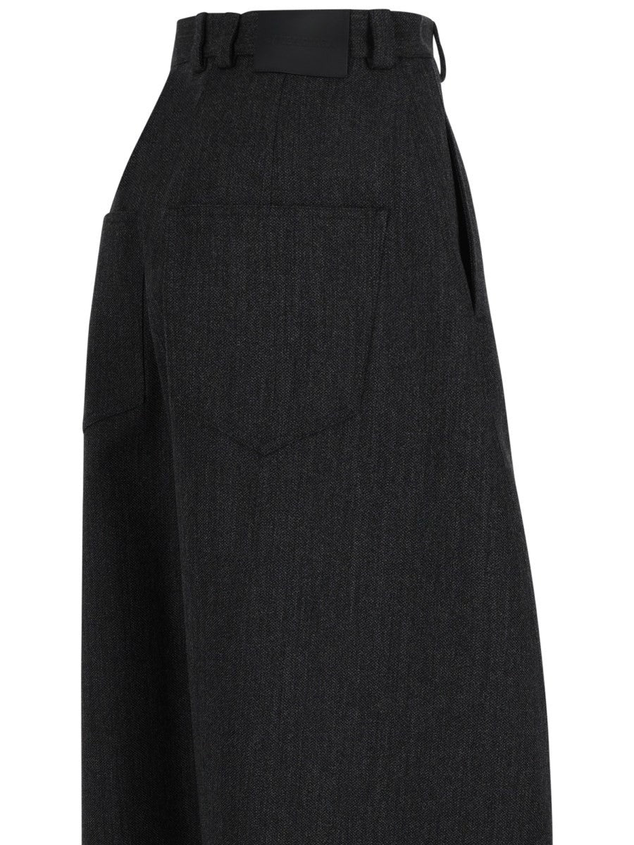 Pantalone Barrel In Lana