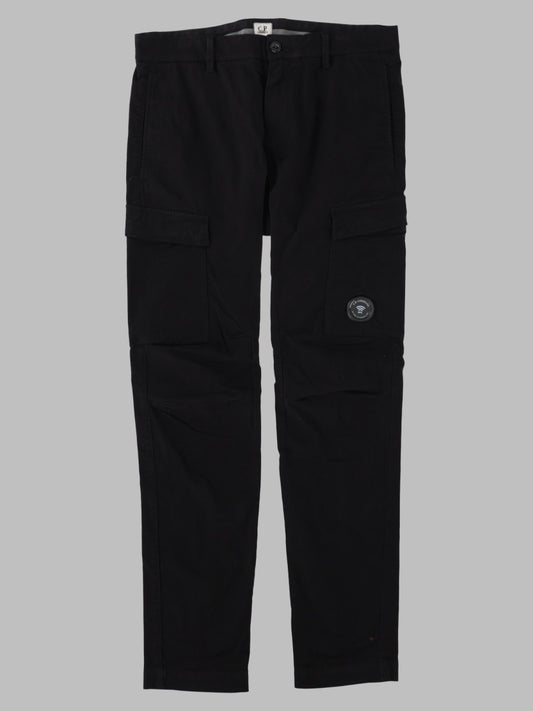 Pantalone Cargo in Raso di Cotone Stretch