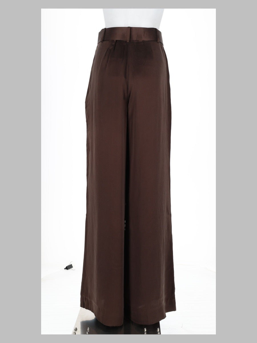 pantalone in seta con cintura
