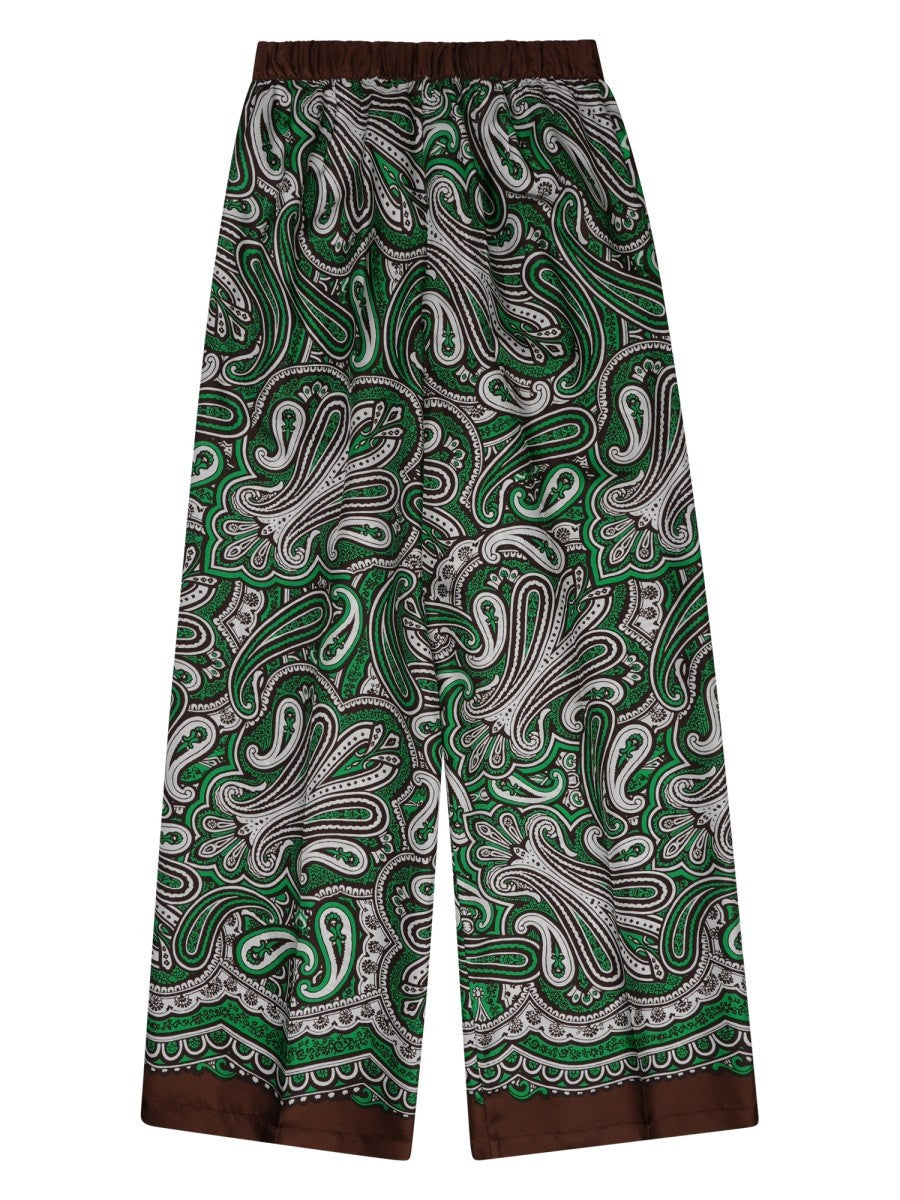 PANTALONE IN SETA CON STAMPA PAISLEY
