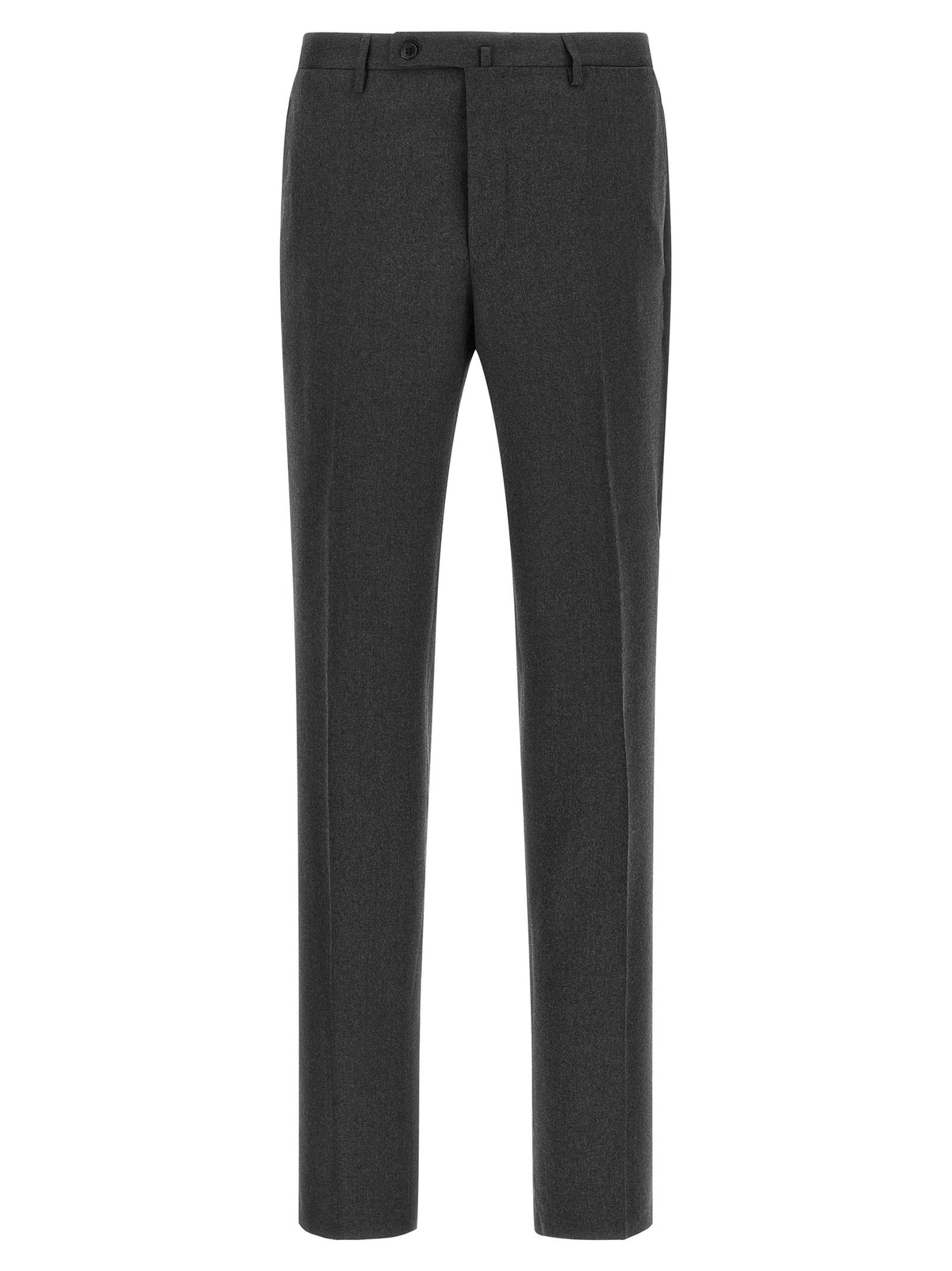 Pants with front crease