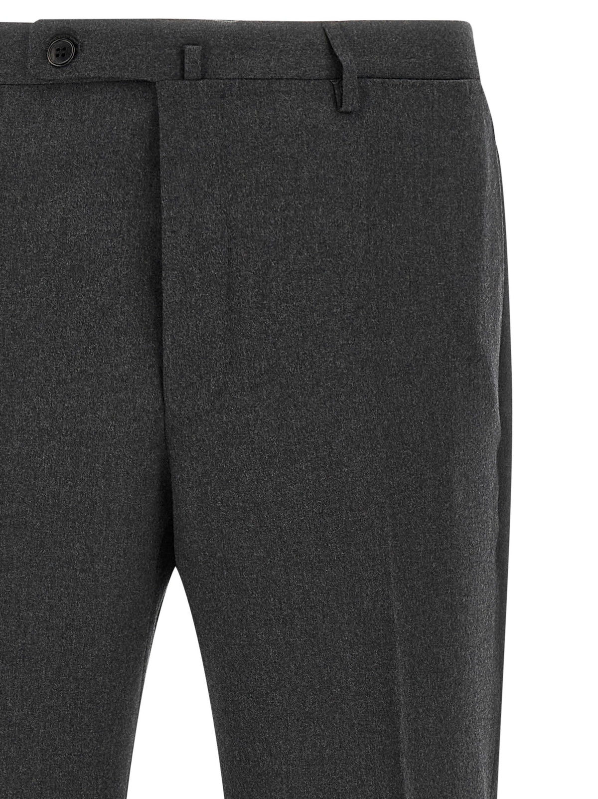 Pants with front crease